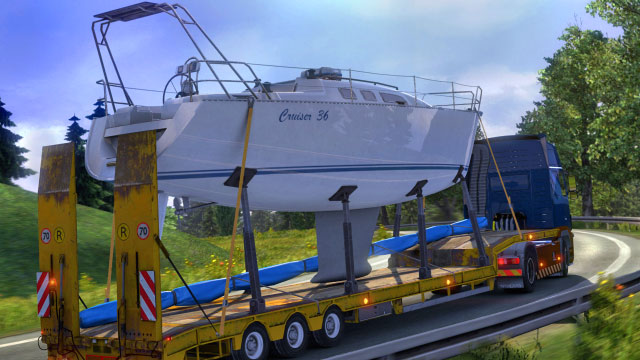 This add-on gives you four additional white-red paint jobs - ETS2: Official DLCs - list - First steps - Euro Truck Simulator 2 Game Guide