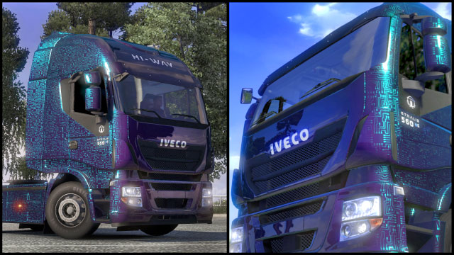 This add-on gives you six additional paint jobs in the Fantasy colors - ETS2: Official DLCs - list - First steps - Euro Truck Simulator 2 Game Guide