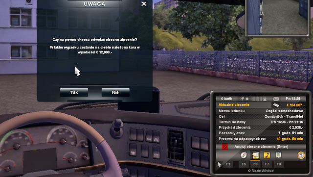 Think twice before you pick an order - ETS2: Cancelling order - Job market Guide - Job market - Euro Truck Simulator 2 Game Guide