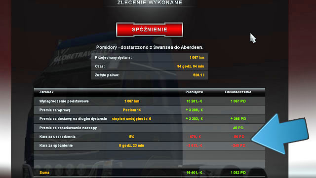 Remember that damaging the cargo affects your income - ETS2: Fines - Job market Guide - Job market - Euro Truck Simulator 2 Game Guide