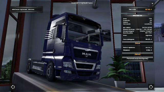 Use arrows to see all available models - ETS2: Buying a truck - Truck dealers - Euro Truck Simulator 2 Game Guide