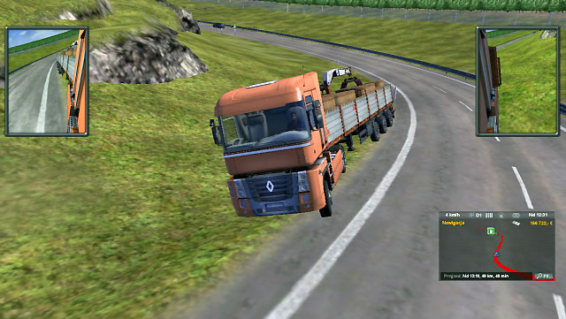 Losing the control over the vehicle in a fast corner is easy - ETS2: Accident and calling emergency road service - Driving Guide - Driving your truck - Euro Truck Simulator 2 Game Guide