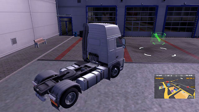 Each city has a car repair shop (marked with a red icon) - ETS2: Car repair shop - Repair and modifications - Euro Truck Simulator 2 Game Guide