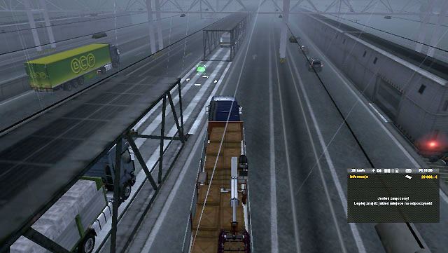 Go down and park your truck on a green icon displayed on a wagon (confirm by pressing [Enter]) - ETS2: Ports and Eurotunnel - map - Map - Euro Truck Simulator 2 Game Guide