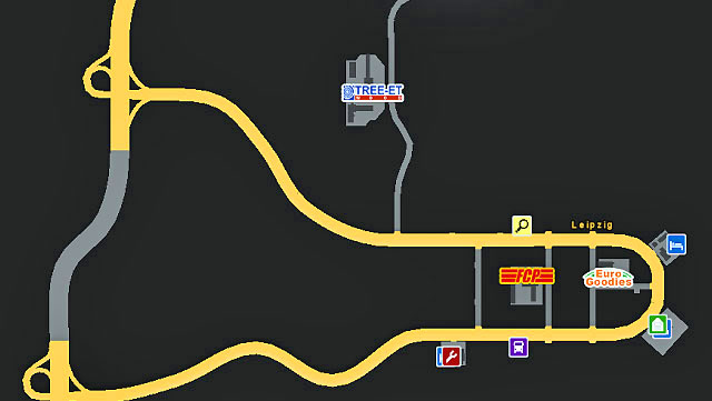 The city is located next to a vital highway leading from Berlin to Munich - Germany | Cities - Cities - Euro Truck Simulator 2 Game Guide