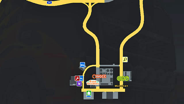 The city is located in southeastern part of the country and it is connected with other part of Germany as well as with Austria and Switzerland - Germany | Cities - Cities - Euro Truck Simulator 2 Game Guide