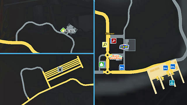 The city is located in southeastern part of the country near the English Channel - Great Britain | Cities - Cities - Euro Truck Simulator 2 Game Guide