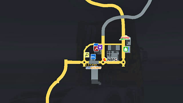 The city is surrounded by a highway bypass (M25) - Great Britain | Cities - Cities - Euro Truck Simulator 2 Game Guide