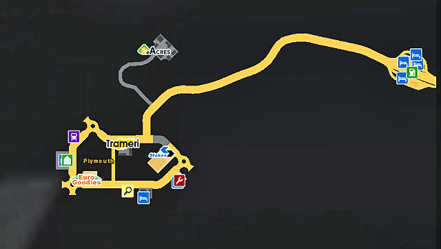 The city is located in southwestern part of the country at the end of a highway - Great Britain | Cities - Cities - Euro Truck Simulator 2 Game Guide