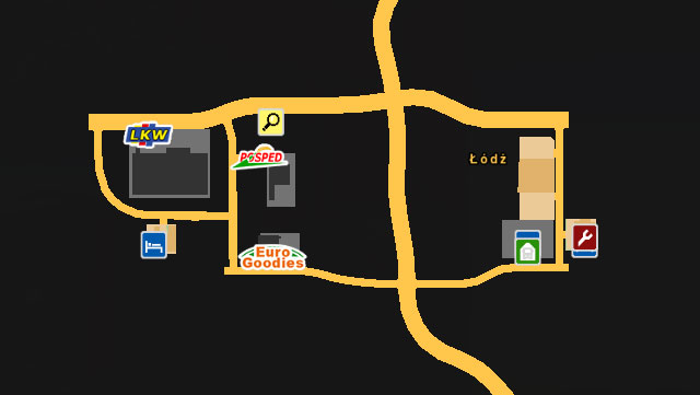 Lodz is located in the central Poland - Poland | Cities - Cities - Euro Truck Simulator 2 Game Guide