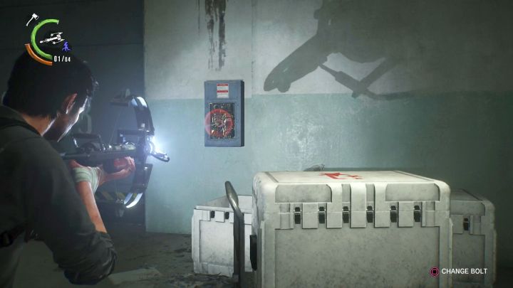 Use a Shock Bolt to open a shortcut. - Chapter 4 - Behind the Curtain | Walkthrough - Walkthrough - The Evil Within 2 Game Guide