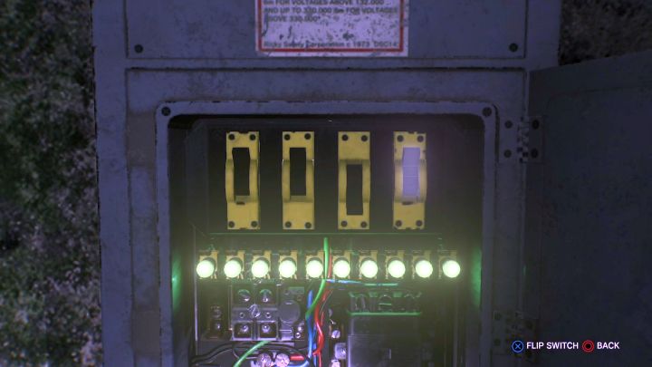 Flip switches 1, 2 and 4 to bring power back. - Chapter 4 - Behind the Curtain | Walkthrough - Walkthrough - The Evil Within 2 Game Guide