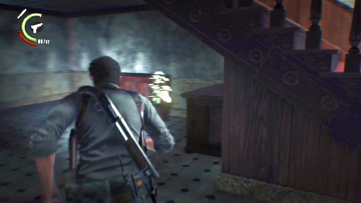 A Herb hidden under the stairs. - Chapter 5 - Lying in Wait | Walkthrough - Walkthrough - The Evil Within 2 Game Guide