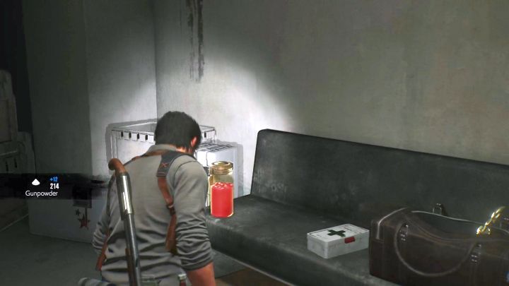 Red Gel that you can find in the Safe House. - Chapter 6 - On the Hunt | Walkthrough - Walkthrough - The Evil Within 2 Game Guide