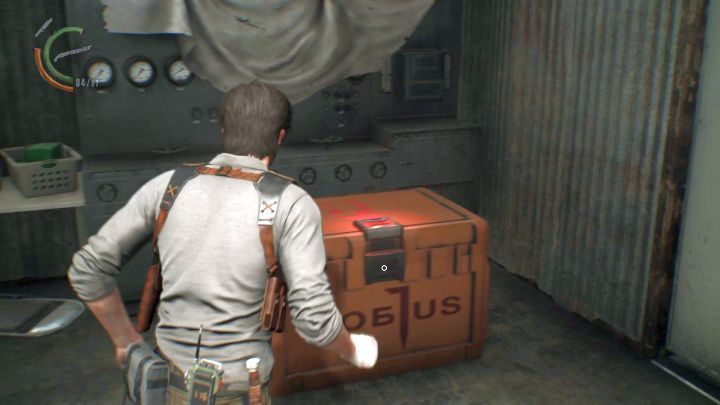 One of the several locked (so far) crates. - Chapter 7 - Lust for Art | Walkthrough - Walkthrough - The Evil Within 2 Game Guide