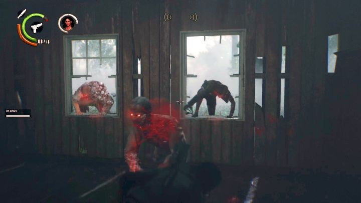 The enemies are going to jump into the cabin through all the windows. - Chapter 10 - Hidden from the Start | Walkthrough - Walkthrough - The Evil Within 2 Game Guide