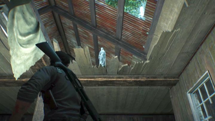 Inside the cabin, there is the Statue with the Key. - Chapter 10 - Hidden from the Start | Walkthrough - Walkthrough - The Evil Within 2 Game Guide