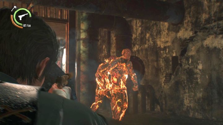 Another batch of burning enemies. - Chapter 14 - Burning the Altar | Walkthrough - Walkthrough - The Evil Within 2 Game Guide