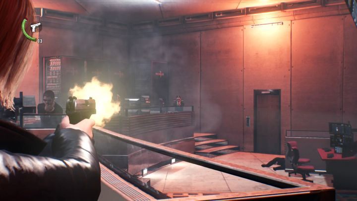 Kidman has unlimited pistol ammunition, so you do not have to conserve it. - Chapter 17 - A Way Out | Walkthrough - Walkthrough - The Evil Within 2 Game Guide