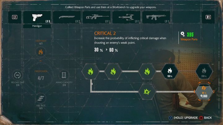 Surprisingly, the handgun is a very powerful weapon! - Upgrading weapons | Tips - Tips - The Evil Within 2 Game Guide