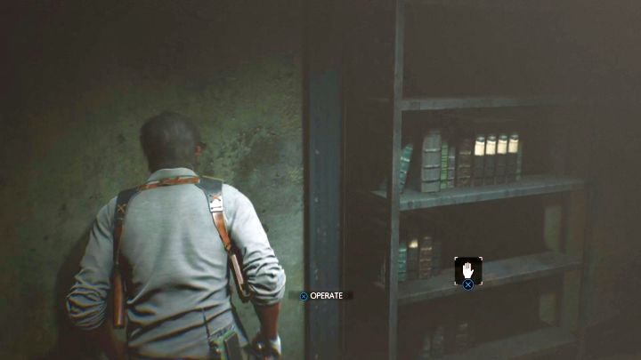 Move the bookshelf in order to continue. - Chapter 2 - Something Not Quite Right | Walkthrough - Walkthrough - The Evil Within 2 Game Guide