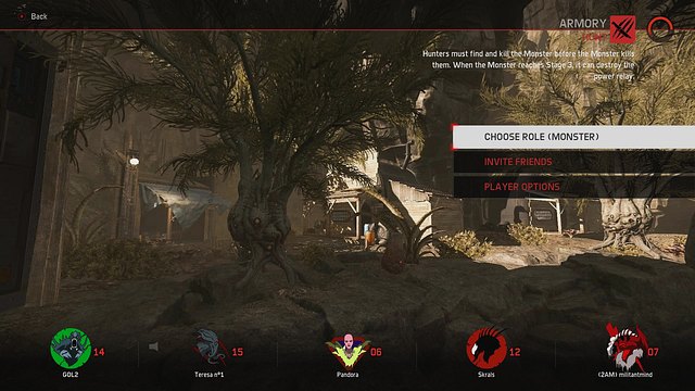 After selecting this option, you will start choosing your character. - Skirmish/Hunt - Game Modes - Evolve - Game Guide and Walkthrough