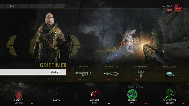 Griffin is the second Trapper that you unlock, as a result of maxing out on all of Maggies skills - Trapper - Hunters - Evolve - Game Guide and Walkthrough