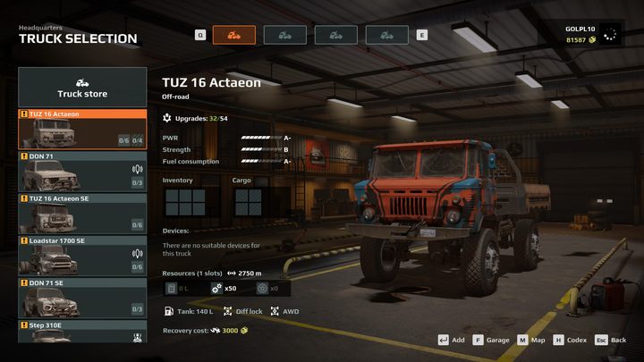 Larger trucks adapted for off-road driving - Expeditions MudRunner: Cars - Basics - Expeditions MudRunner Guide