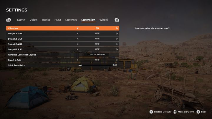 Players using a controller can freely change the sensitivity of the sticks, reverse the camera axis, turn off vibrations and change the functions of triggers and bumpers - Expeditions MudRunner: Controls - Appendix - Expeditions MudRunner Guide