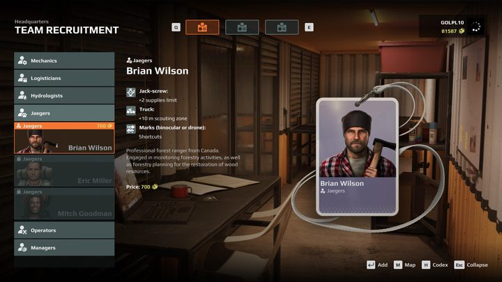 Wilderness survival experts will assist you in exploration - Expeditions MudRunner: How to hire specialists? - FAQ - Expeditions MudRunner Guide