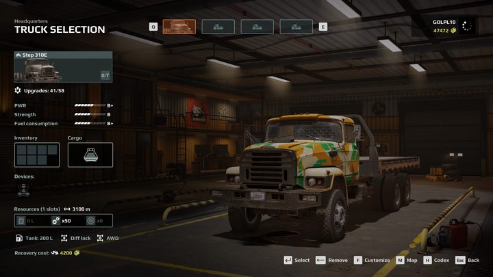 The goal of your mission is to tow the Step 310 truck - a large and heavy vehicle - Expeditions MudRunner: How to pull the first truck out of the mud? - FAQ - Expeditions MudRunner Guide