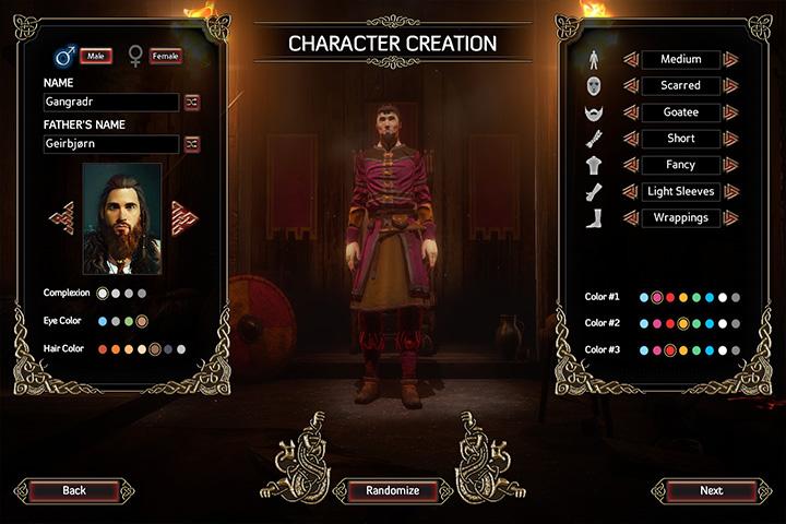 Character creation screen - Character creation and statistics - The Basics - Expeditions: Viking Game Guide