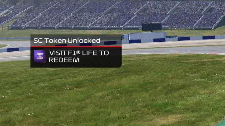 The game informs about getting each new token (example in the picture) - F1 22: Supercars and challenges - Pirelli Hot Laps - Basics - F1 22 Guide