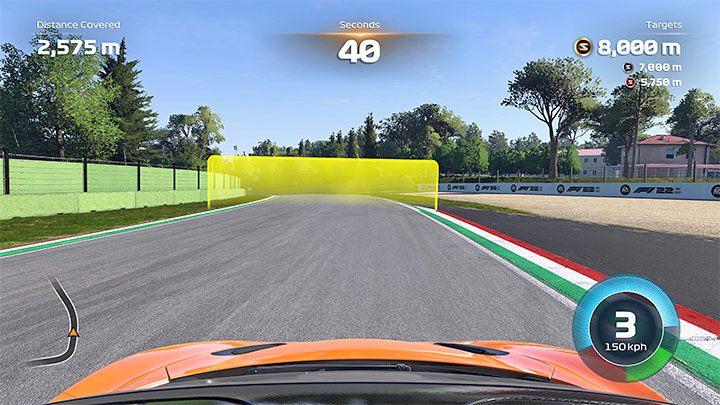 Checkpoint Challenge - You have to cover the longest possible distance, restoring the time by going through the checkpoints - F1 22: Supercars and challenges - Pirelli Hot Laps - Basics - F1 22 Guide