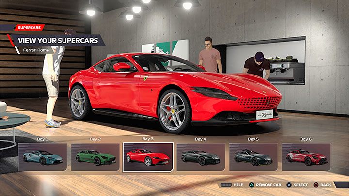 You can put the unlocked supercars on display in the F1 Life menu so that they appear in your living space - F1 22: Supercars and challenges - Pirelli Hot Laps - Basics - F1 22 Guide