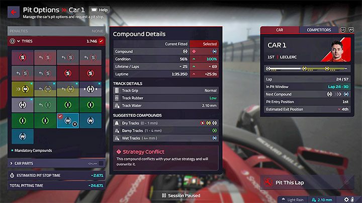 There are 2 types of bad weather mixes in the game - F1 Manager 2022: Weather changes and forecast - how to check and how to adapt? - FAQ - F1 Manager 2022 Guide
