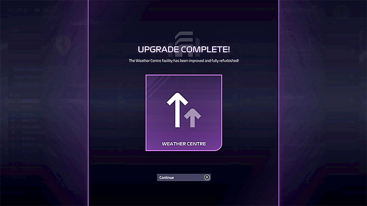 We recommend that you purchase at least 1 Weather Center upgrade - F1 Manager 2022: Weather changes and forecast - how to check and how to adapt? - FAQ - F1 Manager 2022 Guide