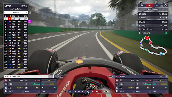 Here are the recommended time lapse settings for racing - F1 Manager 2022: Race - description, strategy, commands - Race weekend - F1 Manager 2022 Guide
