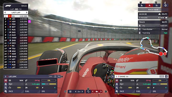 The first alternative is a camera mounted on the left side of the car - F1 Manager 2022: Cockpit Camera (FPP) - Availability, Camera List - Appendix - F1 Manager 2022 Guide