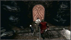 Enter the Catacombs in the garden and go forward all the time until you reach destroyed columns on a rocky path - Bowerstone Castle - Golden Doors - Fable III - Game Guide and Walkthrough