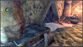 In order to open it, shoot the yellow sphere from a ranged weapon [1] - The Veiled Path - Silver Keys - Fable III - Game Guide and Walkthrough