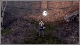 At the end of the path [1], by the big tree you will find the silver key [2] - Bowerstone Old Quarters - Silver Keys - Fable III - Game Guide and Walkthrough