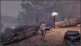 During The Battle for Albion, once the gate by the mortar gets destroyed [1], go down and through the hole in the wall [2] - Bowerstone Old Quarters - Silver Keys - Fable III - Game Guide and Walkthrough