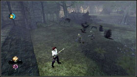 On the square by the big tree [1], you will be once more attacked by skeletons aided by ravens - Mourningwood - p. 2 - Side Missions - Fable III - Game Guide and Walkthrough