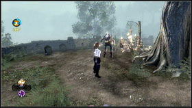 Kill the incoming groups with the Boneshredder until a bigger skeleton attack you [1] - Mourningwood - p. 1 - Side Missions - Fable III - Game Guide and Walkthrough