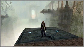 The entrance to the location can be found on the top of the stairs, behind the large stone sculpture [1] - Mourningwood - p. 1 - Side Missions - Fable III - Game Guide and Walkthrough