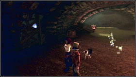 After landing, grab the prisoner's hand [1] and lead him along the golden trail - Bowerstone Industrials - Side Missions - Fable III - Game Guide and Walkthrough