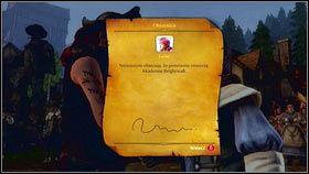 Once you complete all the vital missions, go to the village exit where Samuel will present you with a promise of supporting Brightwall [1] - Leaders and Followers - p. 2 - Walkthrough - Fable III - Game Guide and Walkthrough