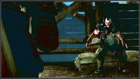 After a longer march and a couple fights along the way, you will reach an open gate [1], behind which you will have to fight the bandit leader - Saker [2] - Leaders and Followers - p. 1 - Walkthrough - Fable III - Game Guide and Walkthrough