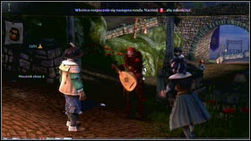 As you move towards the pub, you should notice a notice with a golden exclamation mark hanging beside the stone wall [1] - In Wolfs Clothing - Walkthrough - Fable III - Game Guide and Walkthrough